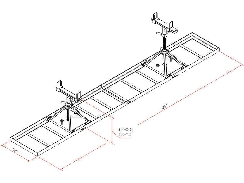 Track Splitter Risers 10 Ton Tractor Separator track jacks splitter splitting rails kit *CE ...